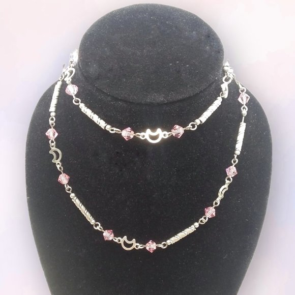 Vintage sterling silver and swarovski crystal choker - Picture 1 of 4